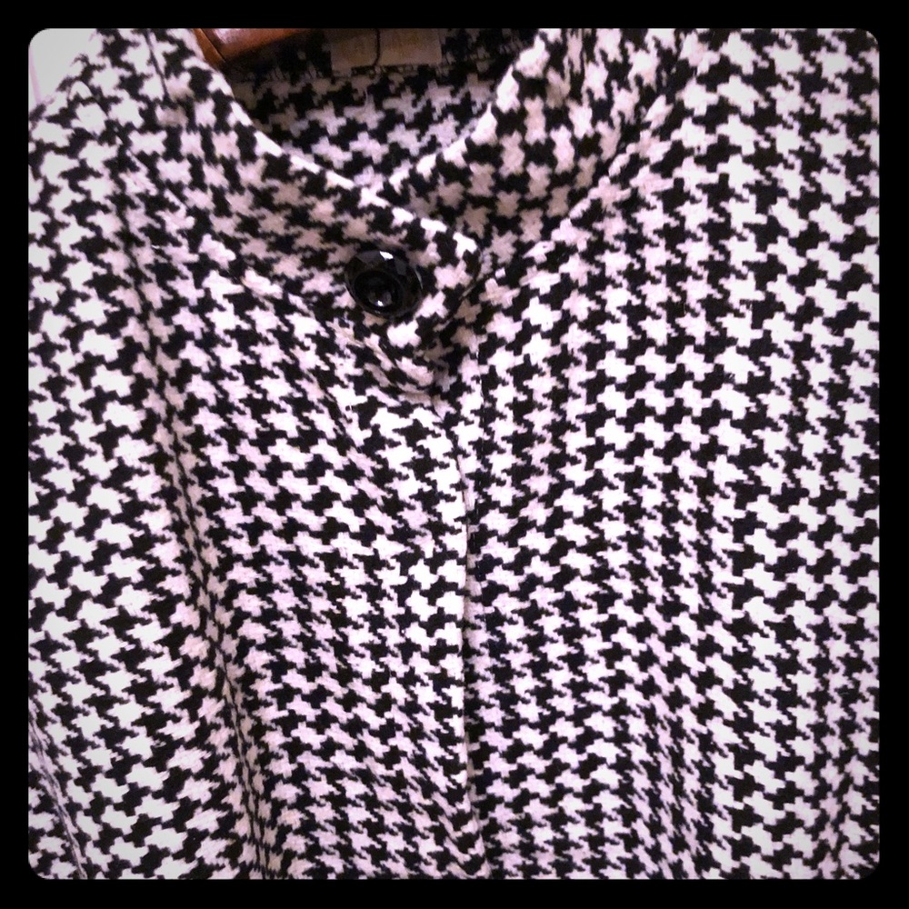 Black and white heavy Poncho